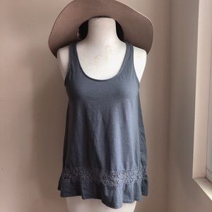 Mossimo Supply Co Lace Contrast Cotton Tank